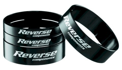 REVERSE Spacer Set Ultralight Größe: 1 1/8 Zoll | Höhe Spacer: 5 / 10 mm | schwarz