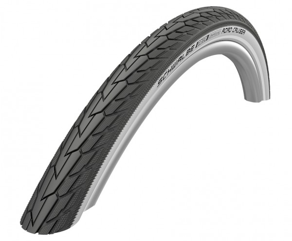 SCHWALBE Fahrradreifen Road Cruiser HS 484 24 Zoll | ETRTO: 47-507 | Draht | TwinSkin | schwarz / we