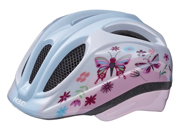 KED Kinderhelm Meggy II Trend Butterfly hellblau-rosa S/M (49 - 53 cm)