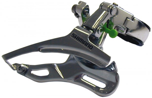 SHIMANO Umwerfer Altus/Acera FDM313 silber | Down Swing Schelle | Ausführung: 66-69 Grad | 7/8-fach