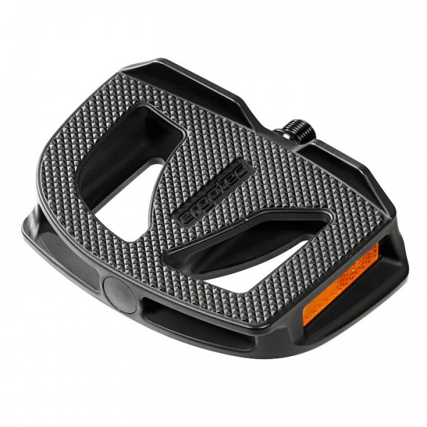 ERGOTEC Trekking-/Comfort-/City Pedal EP-1 Gewinde: 9/16 Zoll | kugelgelagert | schwarz | SB-Verpack