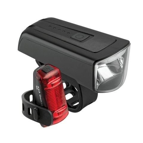 AXA LED Akkuleuchten Set Dwn 70 Lux schwarz