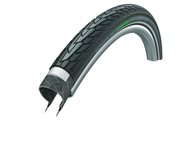 SCHWALBE Fahrradreifen Road Cruiser Plus HS 484 28 Zoll | ETRTO: 55-622 | Draht | TwinSkin | schwarz