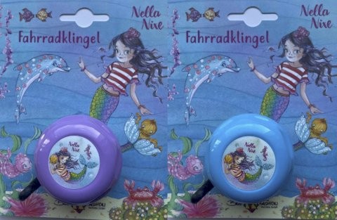 BIKE FASHION Kinder-Glocke "Nella Nixe" farblich sortiert | Motiv: Nella Nixe | Durchmesser: 57 mm