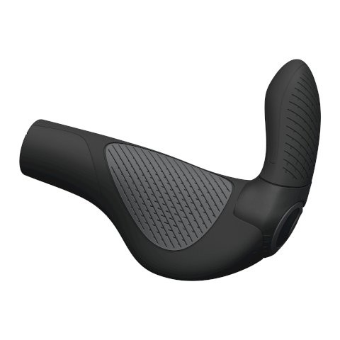ERGON Lenkergriff GP3-L Evo mit Bar Ends schwarz / grau | Rubber/Kunststoff | Ausführung: lang/lang