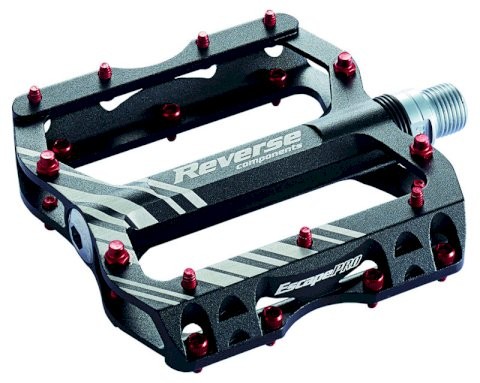 REVERSE Plattformpedal Escape Pro Gewinde: 9/16 Zoll | gedichtetes Industrielager | schwarz / rot |