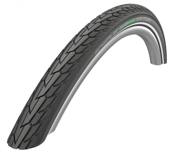 SCHWALBE Fahrradreifen Road Cruiser HS 484 24 Zoll | ETRTO: 47-507 | Draht | TwinSkin | schwarz Refl