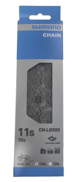 SHIMANO Fahrrad Kette LINLGLIDE CNLG500 Kompatibilität: 10/11-fach | 126 Glieder